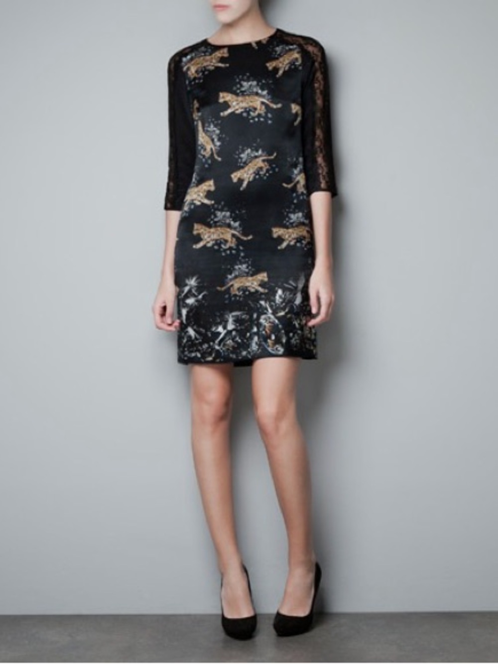 NWT Zara Silk Cheetah‎ Dress by Zara Woman Size L